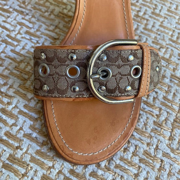 Coach Devon Leather Slide Heel  7.5 - Picture 5 of 11